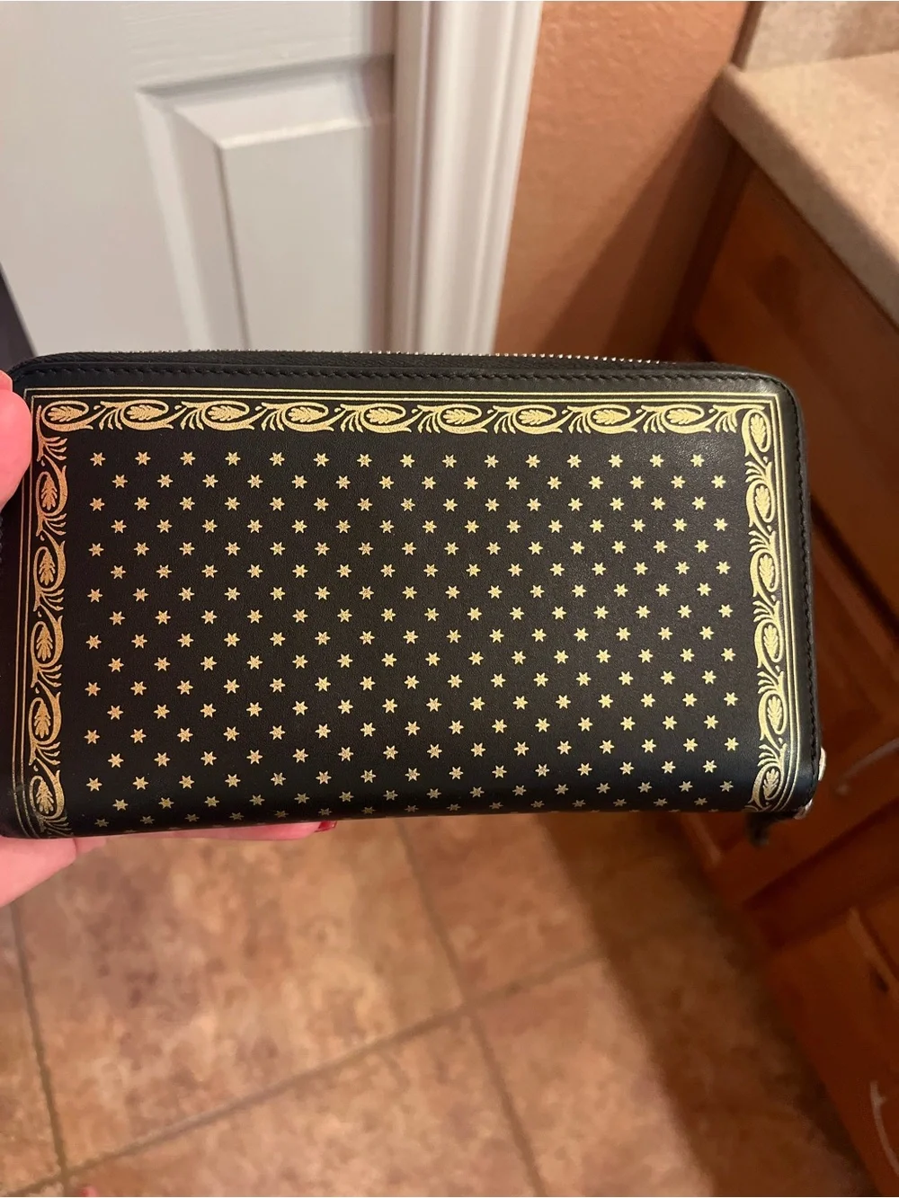 Gucci Guccy Moon and Stars Zip Around Wallet